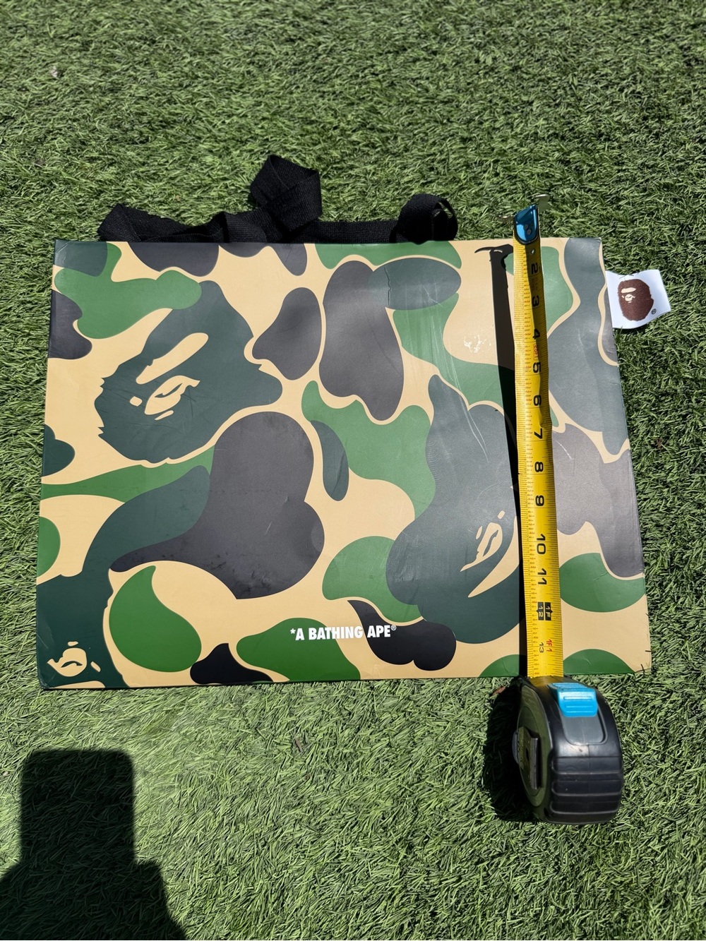 🔥🔥 Bape Green Camo Graphic Shopping Bag from Japan! 🔥🔥